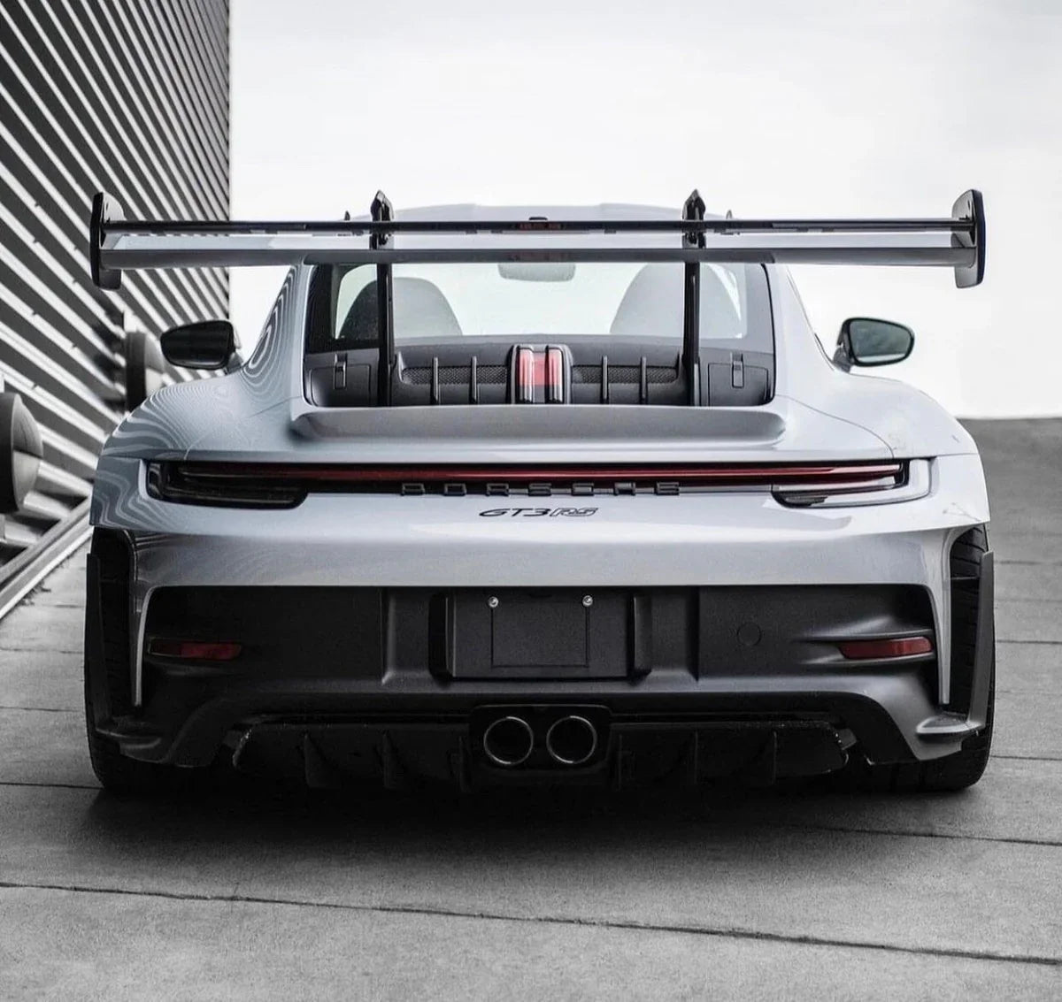 "GT3 RS" Rear Bumper Vinyl Logo Decal Emblem for Porsche Vehicles (992) - Rapid Vehicles