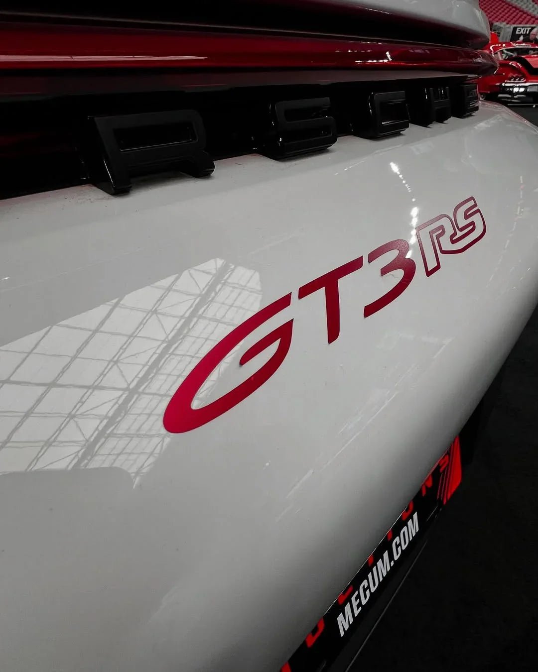 "GT3 RS" Rear Bumper Vinyl Logo Decal Emblem for Porsche Vehicles (992) - Rapid Vehicles