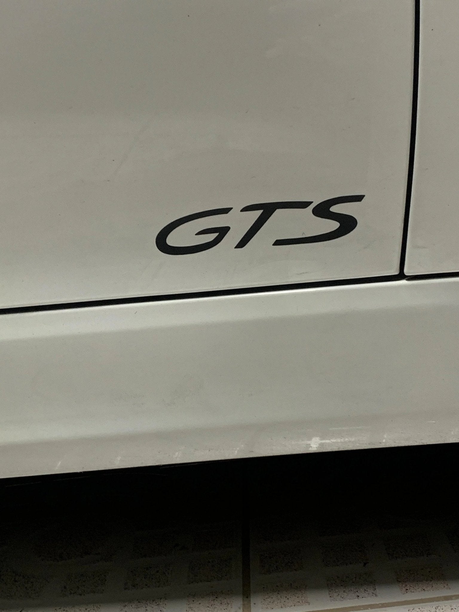 "GTS" Door Vinyl Logo Emblems for Porsche Vehicles (Boxter, Cayman, 911, Macan, Cayenne, Panamera) - Rapid Vehicles
