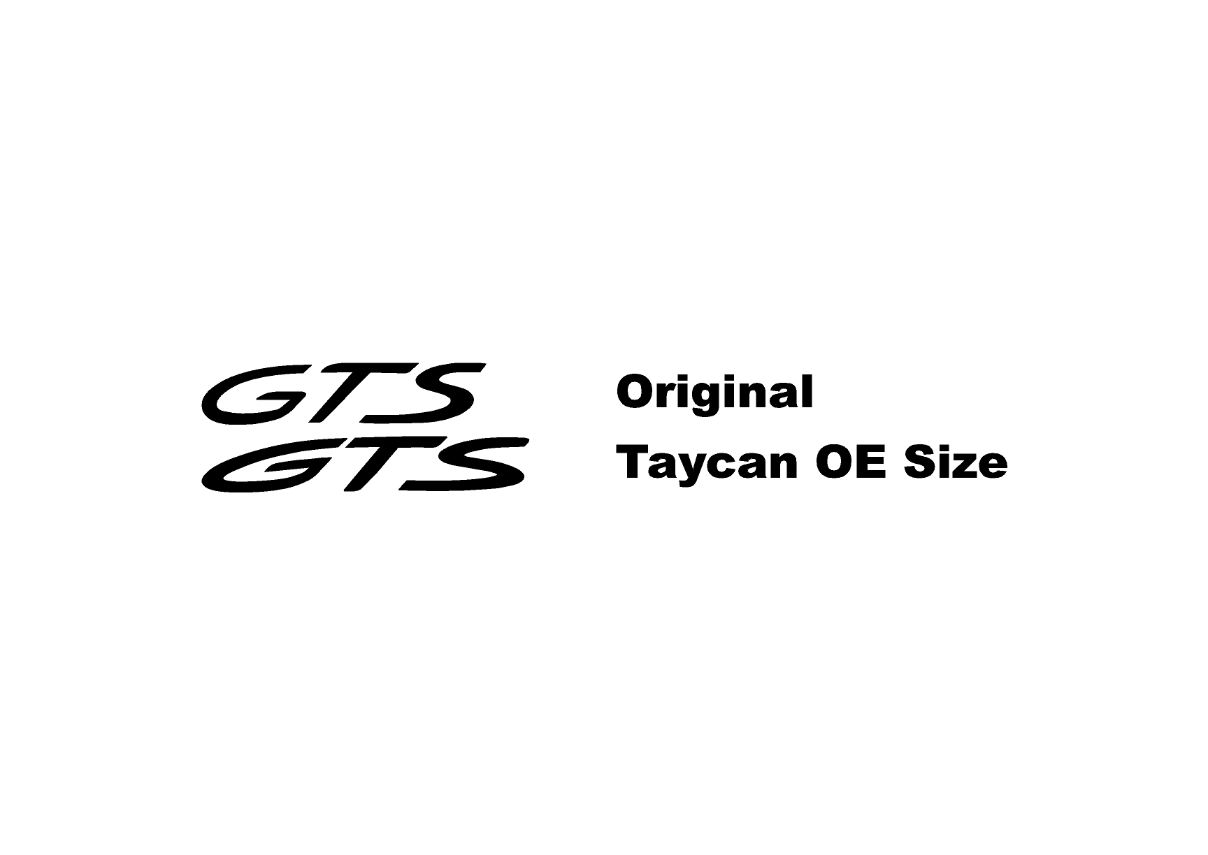 "GTS" Door Vinyl Logo Emblems for Porsche Vehicles (Boxter, Cayman, 911, Macan, Cayenne, Panamera) - Rapid Vehicles