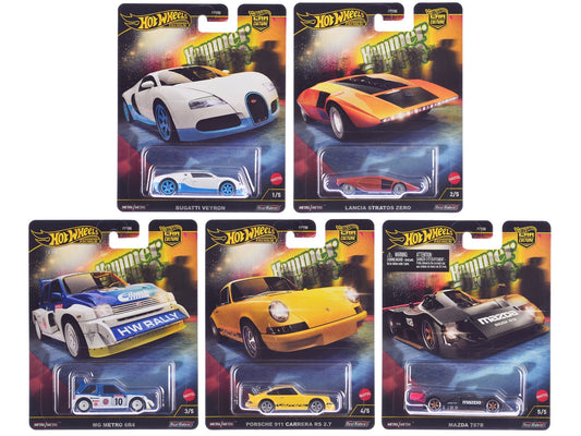 "Hammer Drop" 5 piece Set "Car Culture" 2024 Series F Diecast Model Cars by Hot Wheels free shipping USA - Rapid Vehicles