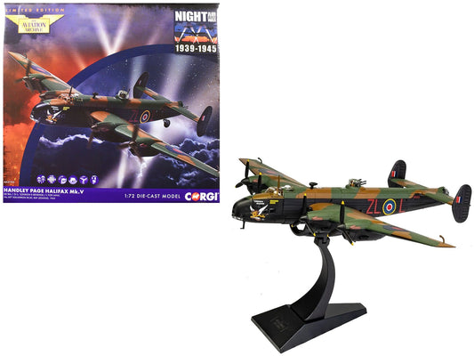 Handley Page Halifax MkV Bomber Aircraft "DK186 London’s Revenge - L for Lana No. 427 Squadron RAF Leeming" (1943) Royal Canadian Air Force "The Aviation Archive" Series 1/72 Diecast Model by Corgi free shipping USA - Rapid Vehicles