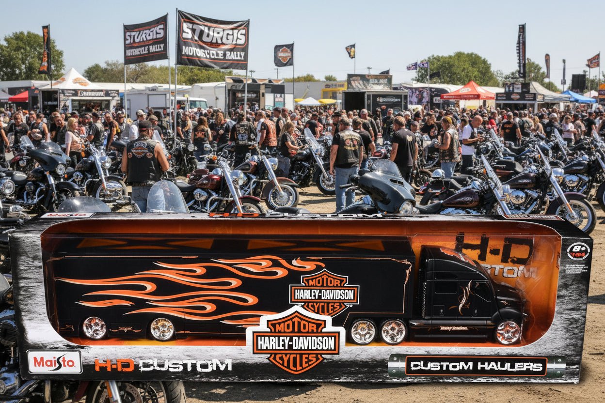 Harley Davidson Custom Hauler Trailer Black "Custom Haulers" Series 1/64 Diecast Model by Maisto free shipping USA - Rapid Vehicles