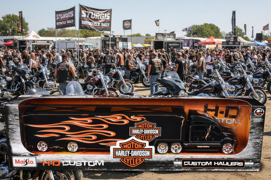 Harley Davidson Custom Hauler Trailer Black "Custom Haulers" Series 1/64 Diecast Model by Maisto free shipping USA - Rapid Vehicles