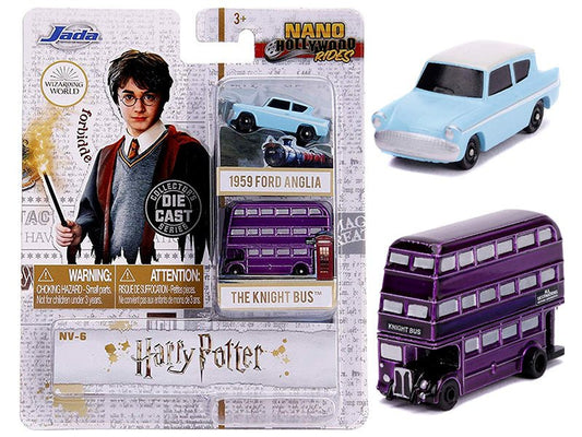 "Harry Potter" 2 piece Set "Nano Hollywood Rides" Diecast Models by Jada free shipping USA - Rapid Vehicles
