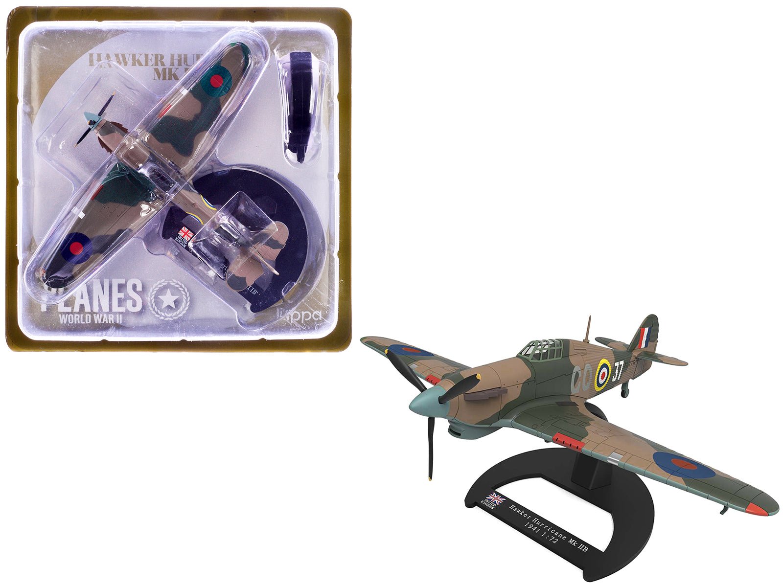 Hawker Hurricane Mk.IIB Aircraft "No. 134 Squadron 151 Wing Vaenga USSR" (1941) British Royal Air Force "Planes of World War II" Series 1/72 Diecast Model Airplane by Luppa free shipping USA - Rapid Vehicles