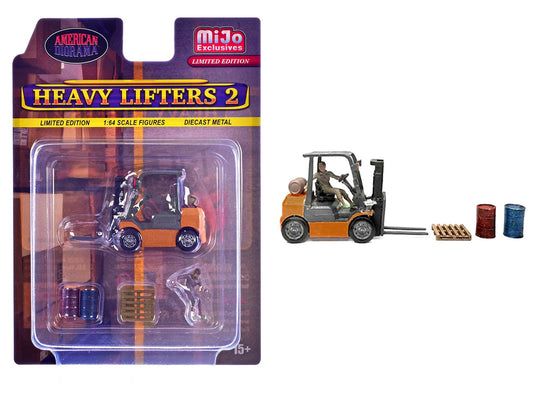 "Heavy Lifters 2" 4 piece Diecast Set Limited Edition for 1/64 Scale Models by American Diorama free shipping USA - Rapid Vehicles