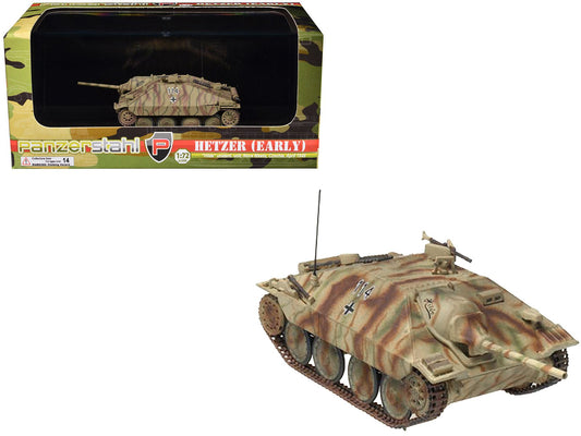 Hetzer (Early) Tank Destroyer "114 Hilde Nove Mesto Czechoslovakia" (1945) German Army 1/72 Diecast Model by Panzerstahl free shipping USA - Rapid Vehicles