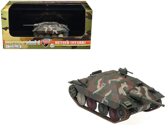 Hetzer (Starr) Tank Destroyer "Kampfgruppe Milowitz Prague" (1945) German Army 1/72 Diecast Model by Panzerstahl free shipping USA - Rapid Vehicles