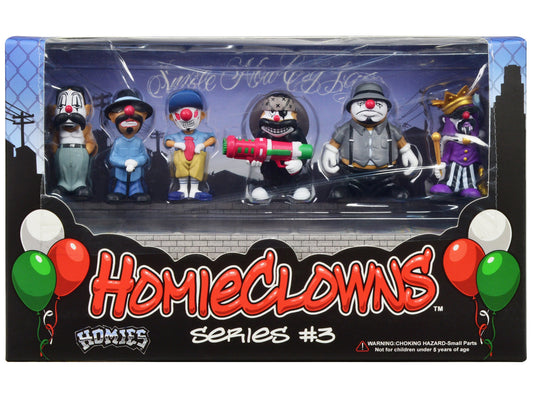 "HomieClowns" Series 3 2 - Inch Figures Set of 6 Pieces by Homies - Rapid Vehicles