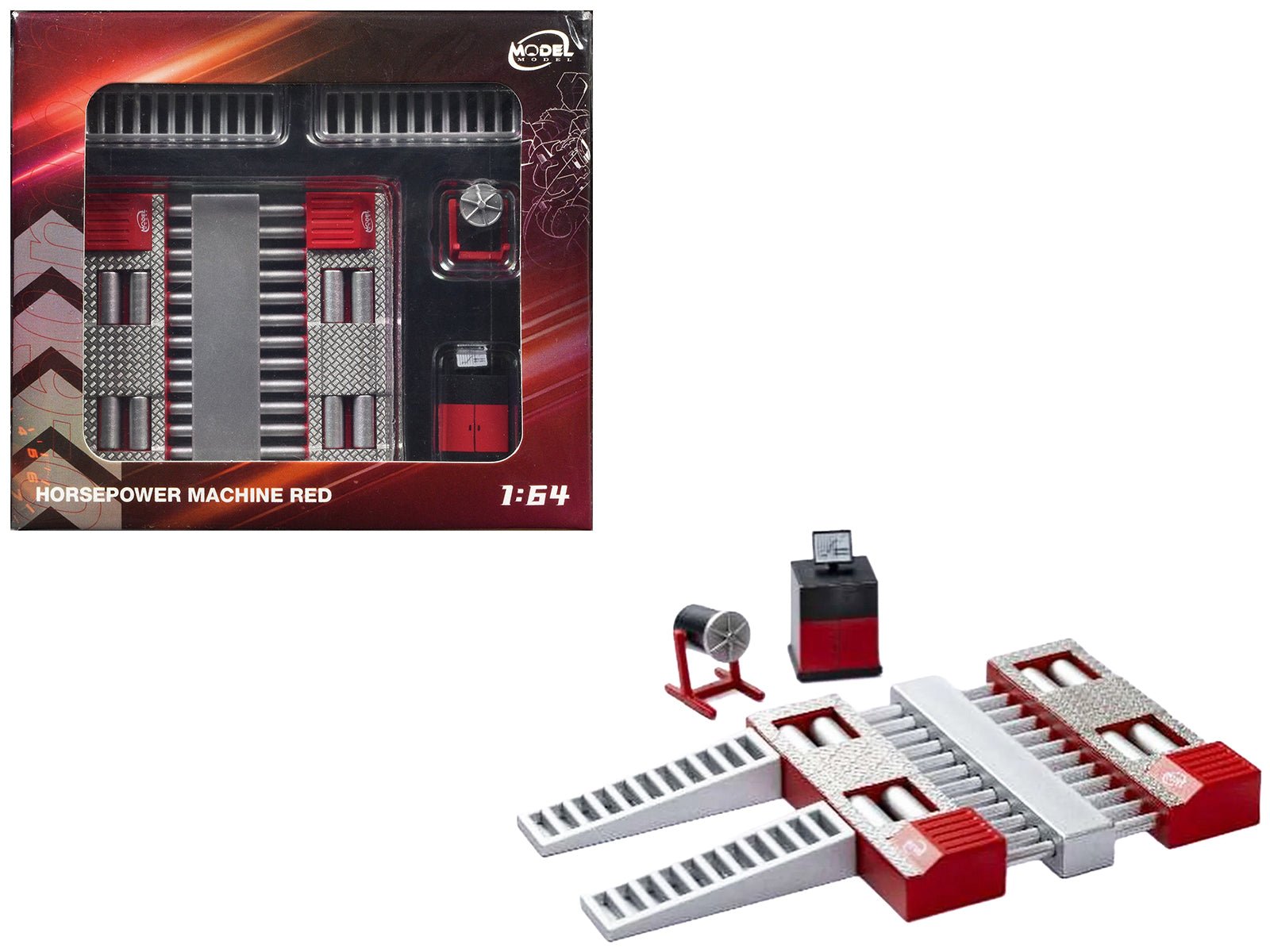 Horsepower Machine Red 1/64 Diecast Model by Model Model free shipping USA - Rapid Vehicles
