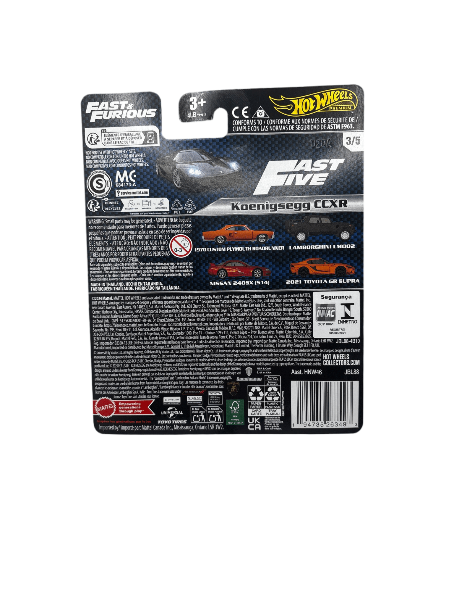 Hot Wheels Koenigsegg CCXR Diecast - Rapid Vehicles