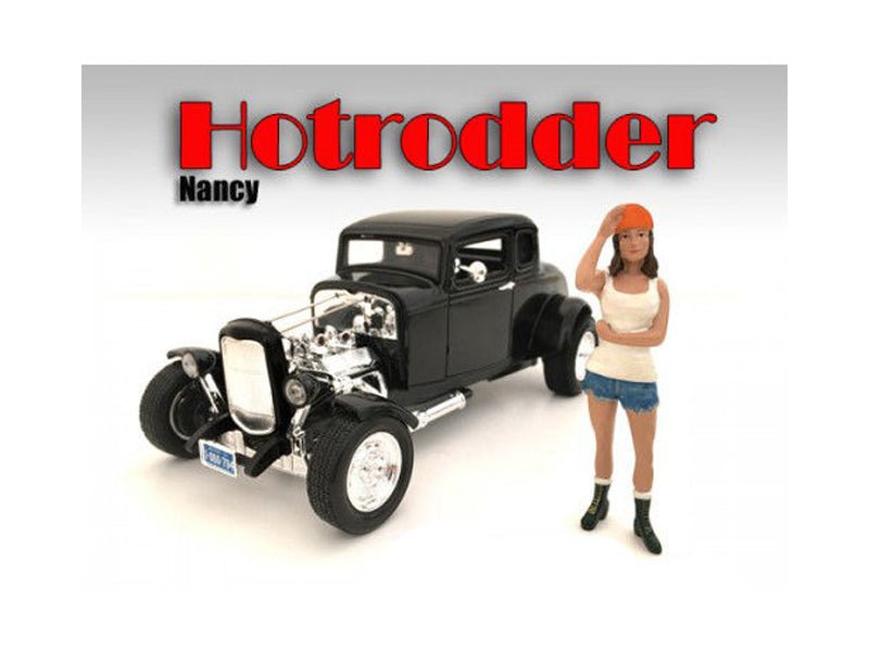 "Hotrodders" Nancy Figure For 1:18 Scale Models by American Diorama free shipping USA - Rapid Vehicles