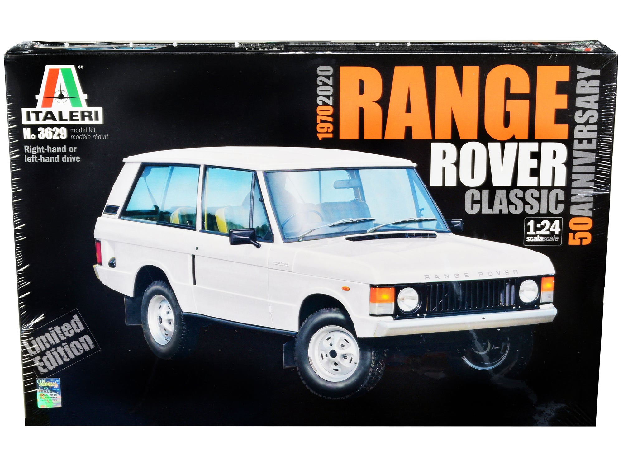 Skill 3 Model Kit Land Rover Range Rover Classic 50th Anniversary 1/24 Scale Model by Italeri free shipping USA