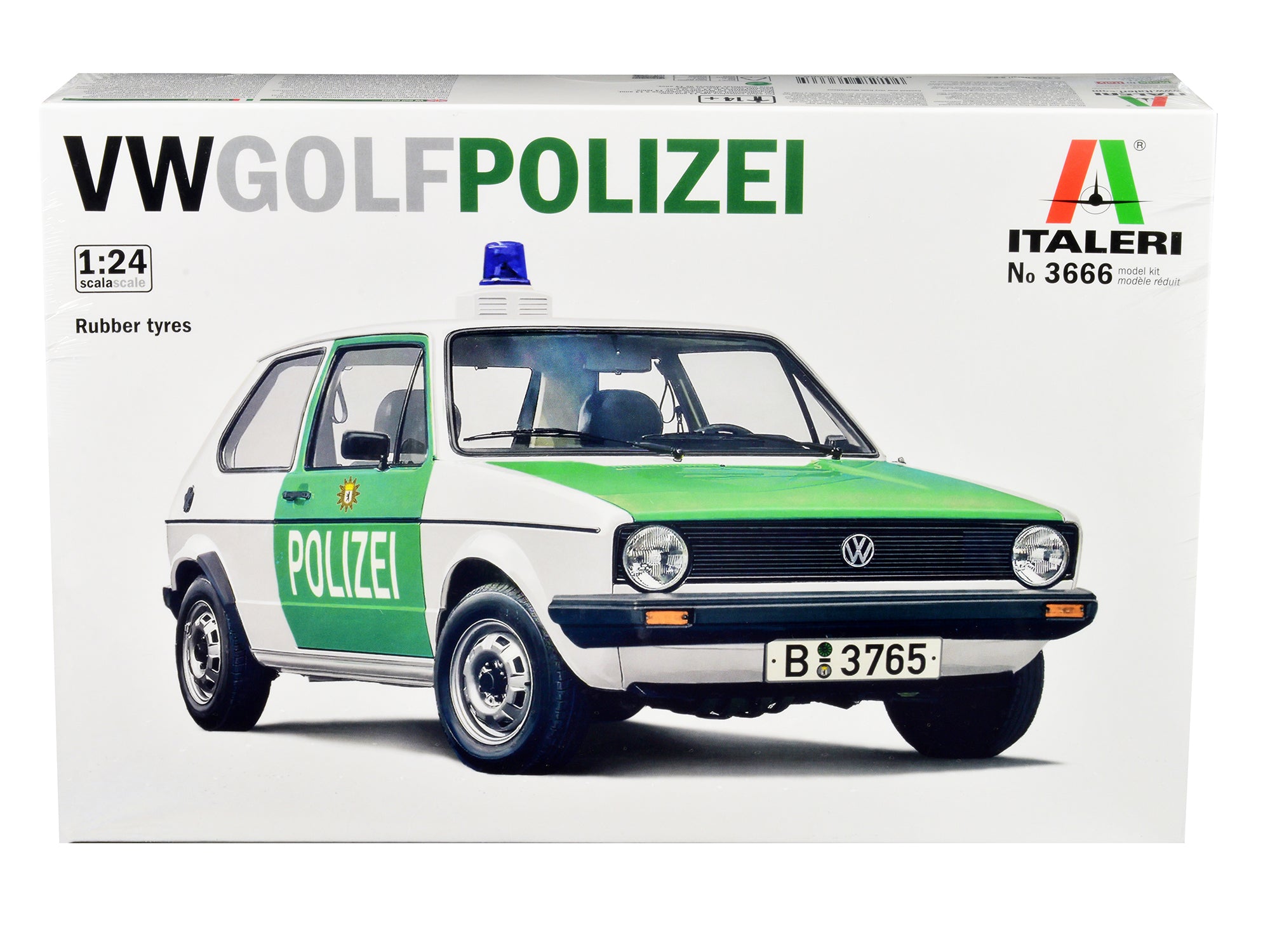 Skill 3 Model Kit 1978 Volkswagen Golf "Berlin Polizei (Police) Department" 1/24 Scale Model by Italeri free shipping USA