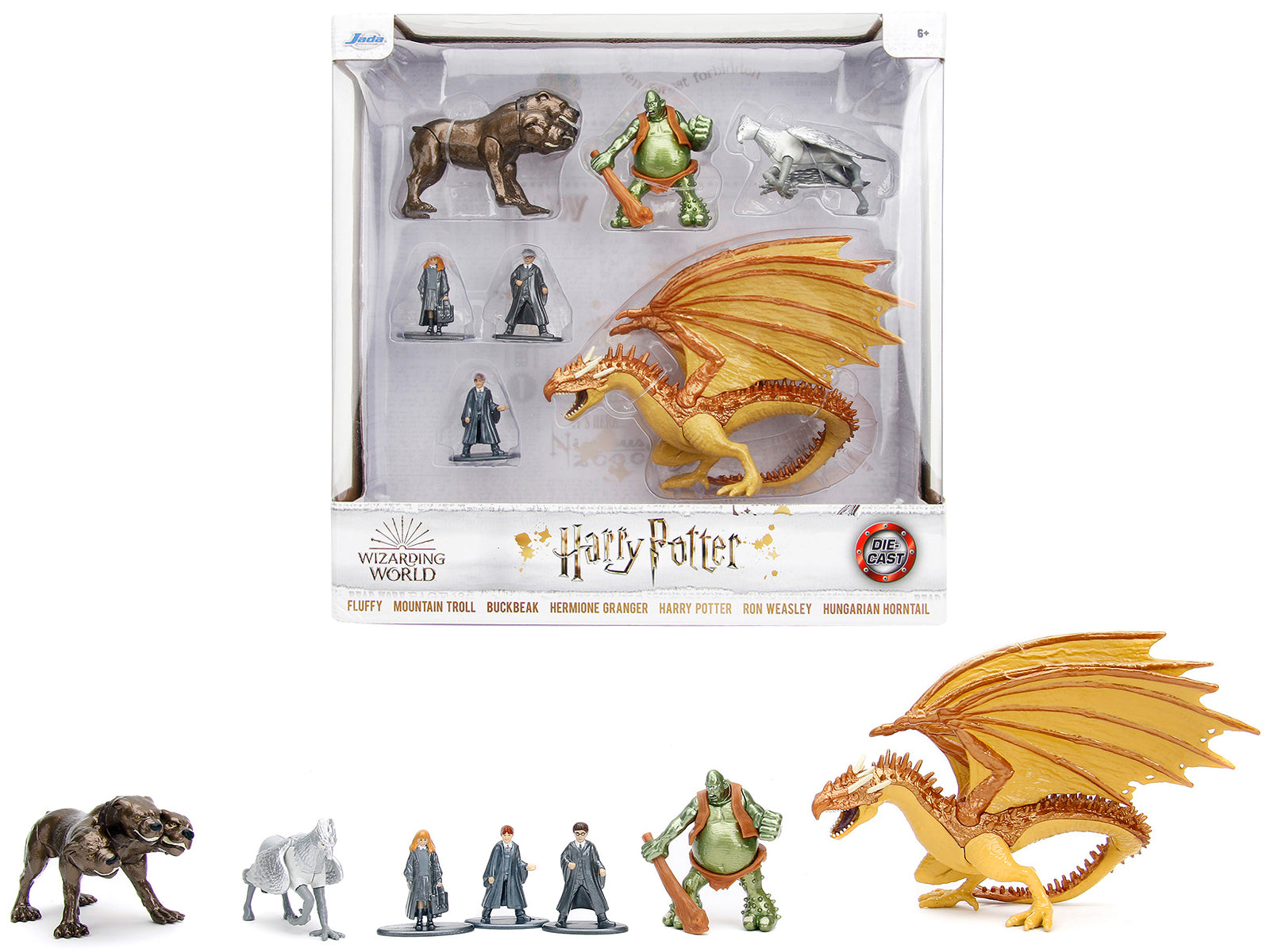 "Harry Potter Wizarding World" Set of 7 Diecast Figures by Jada free shipping USA