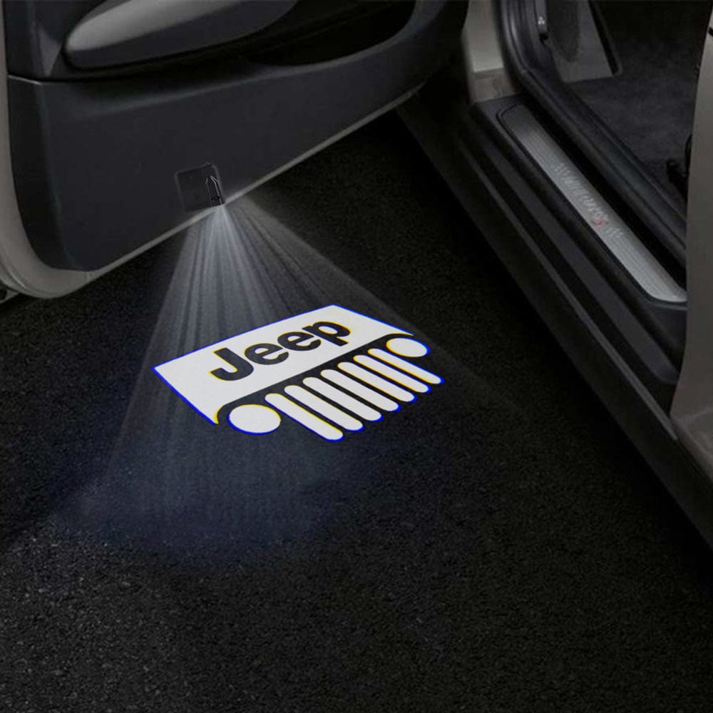Jeep Grand Commander Door Stick On Puddle Lights Various Designs 2018-2022