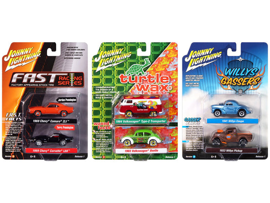 Johnny Lightning "2 - Packs" 2024 Release 1 Set A of 6 pieces 1/64 Diecast Model Cars by Johnny Lightning free shipping USA - Rapid Vehicles