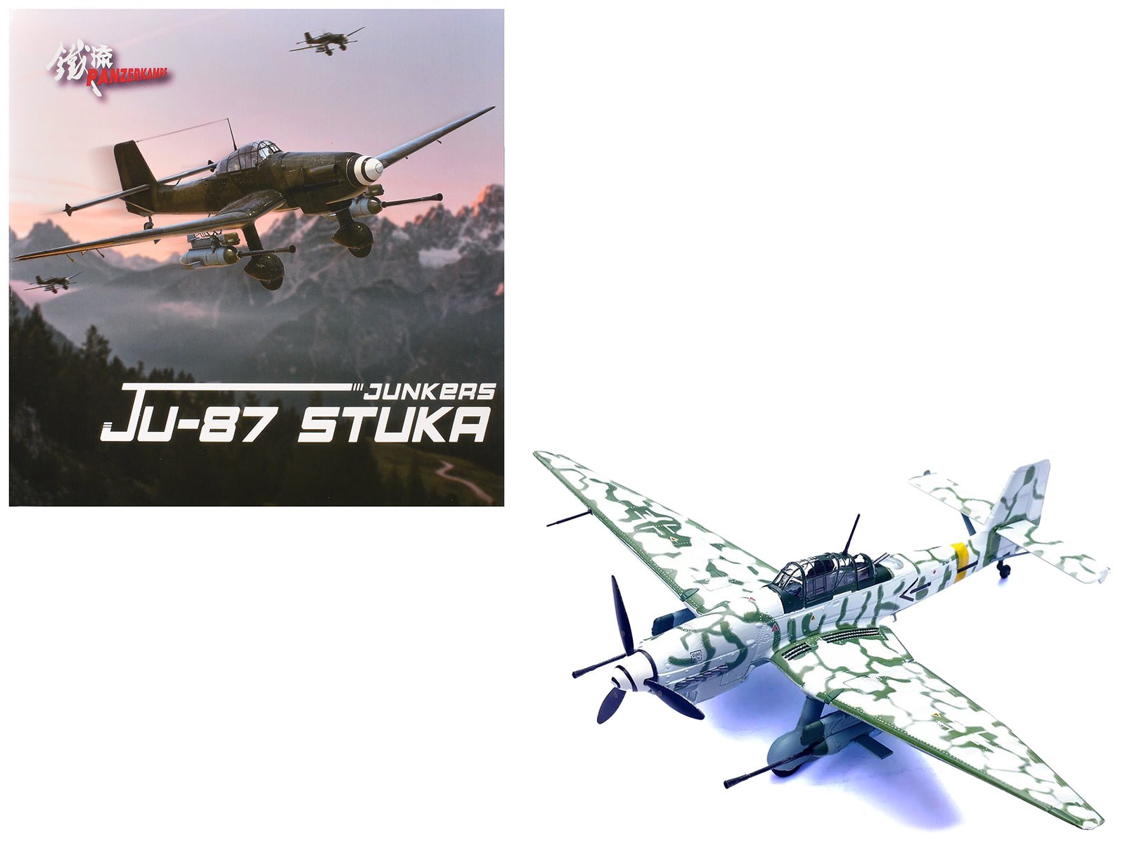 Junkers Ju 87G2 Stuka Bomber Aircraft "10.(Pz)/SG 2 Immelmann Markisch Friedland Pomerania" (1945) German Luftwaffe "Wing" Series 1/72 Diecast Model by Panzerkampf free shipping USA - Rapid Vehicles