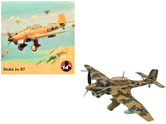 Junkers Ju 87R Trop Stuka Bomber Aircraft "Immelmann 6./StG 2 Libya" (1941) German Luftwaffe 1/72 Diecast Model Airplane free shipping USA - Rapid Vehicles