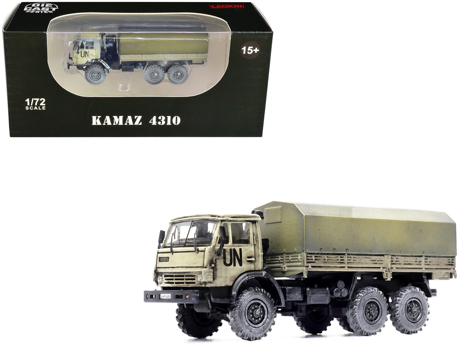 Kamaz 4310 Transport Truck Beige (Weathered) "United Nations" 1/72 Diecast Model by Legion free shipping USA - Rapid Vehicles