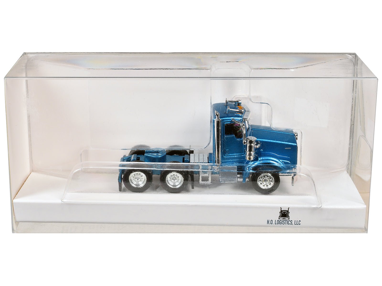 Kenworth T800 Day Cab Blue Metallic 1/87 (HO) Scale Plastic Model Car by HO Logistics free shipping USA - Rapid Vehicles