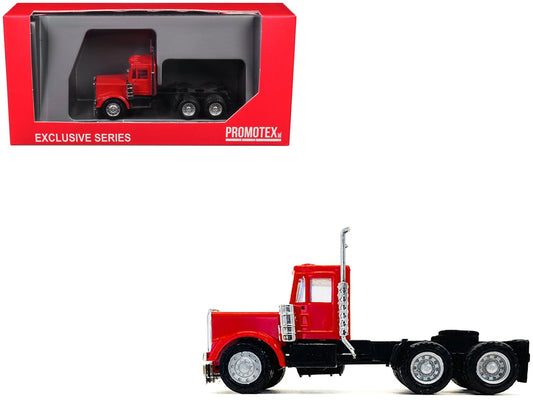 Kenworth W900 Short Day Cab "New Version" Red 1/87 (HO) Plastic Model Car by Promotex free shipping USA - Rapid Vehicles