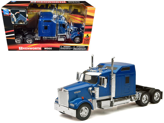 Kenworth W900 Truck Tractor Blue Metallic 1/32 Diecast Model by New Ray free shipping USA - Rapid Vehicles