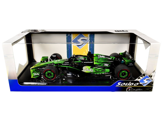 Kick Sauber C44 77 Valtteri Bottas "Stake F1 Team Kick Sauber" Formula One F1 "Las Vegas GP" (2024) "Competition" Series 1/18 Diecast Model Car by Solido free shipping USA - Rapid Vehicles