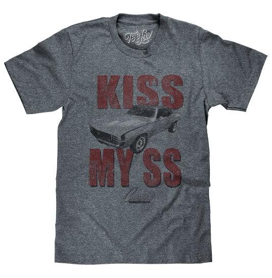 Kiss My SS Chevrolet Camaro T-Shirt - Gray - Rapid Vehicles