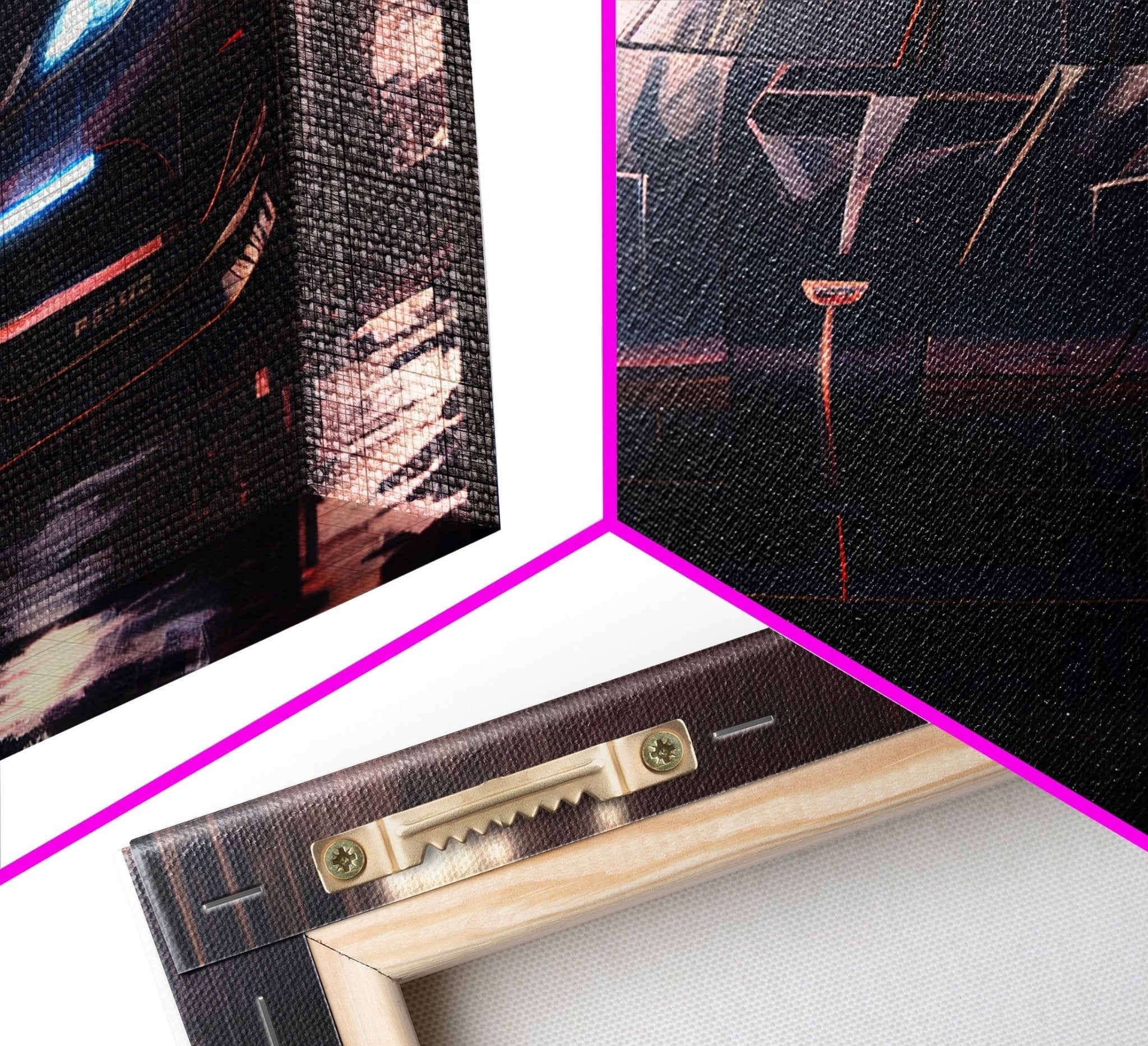 Koenigsegg Agera in the Rain, Supercar Art, Framed Canvas Print - Rapid Vehicles