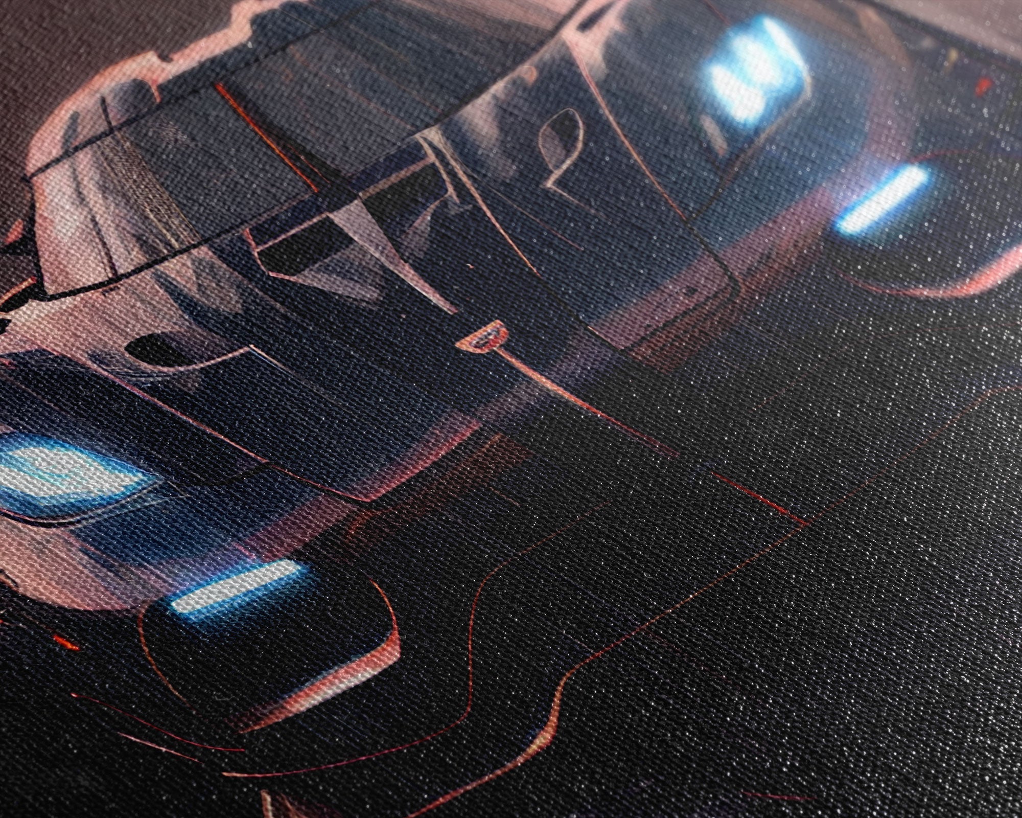 Koenigsegg Agera in the Rain, Supercar Art, Framed Canvas Print - Rapid Vehicles