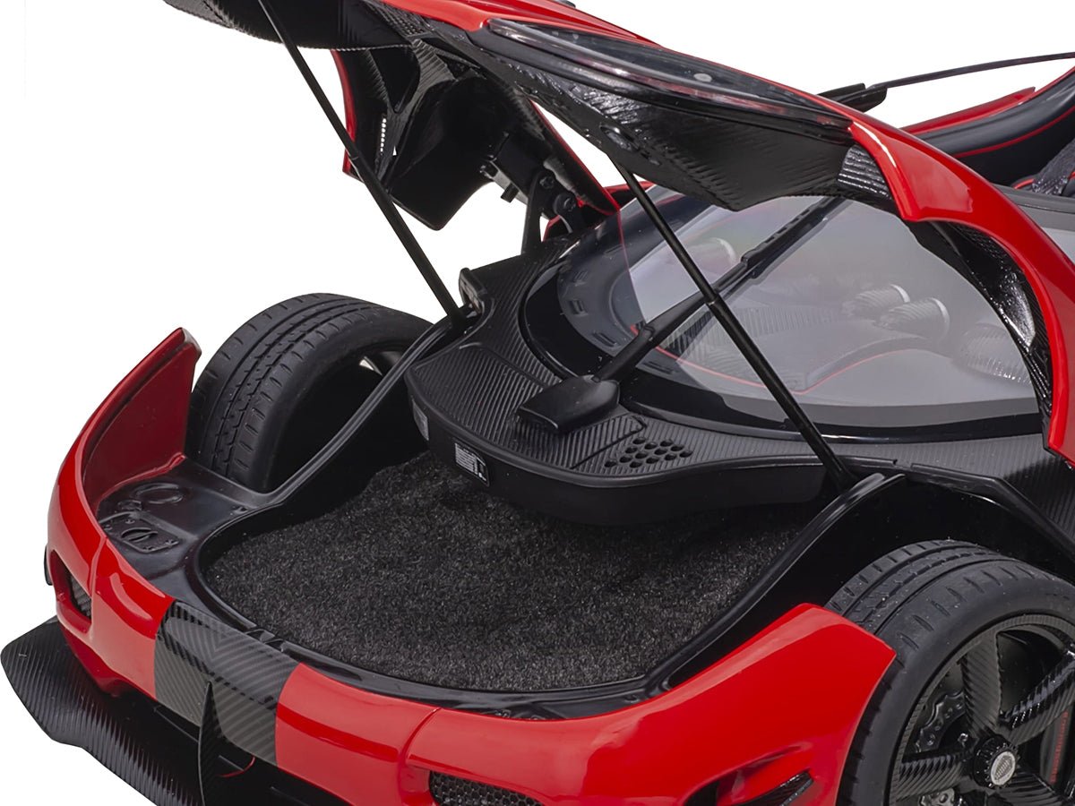 Koenigsegg Agera RS Chili Red with Black Accents 1/18 Model Car by Autoart - Rapid Vehicles