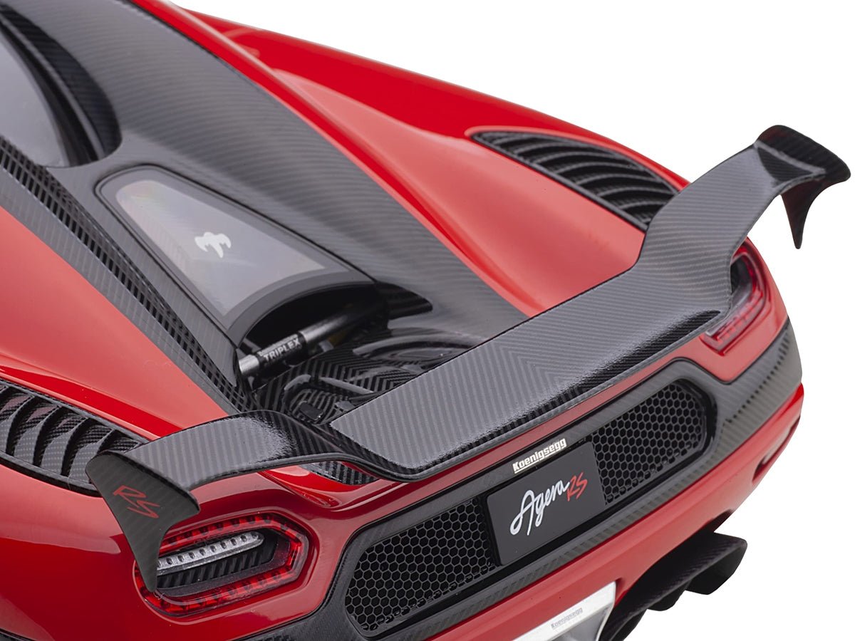 Koenigsegg Agera RS Chili Red with Black Accents 1/18 Model Car by Autoart - Rapid Vehicles