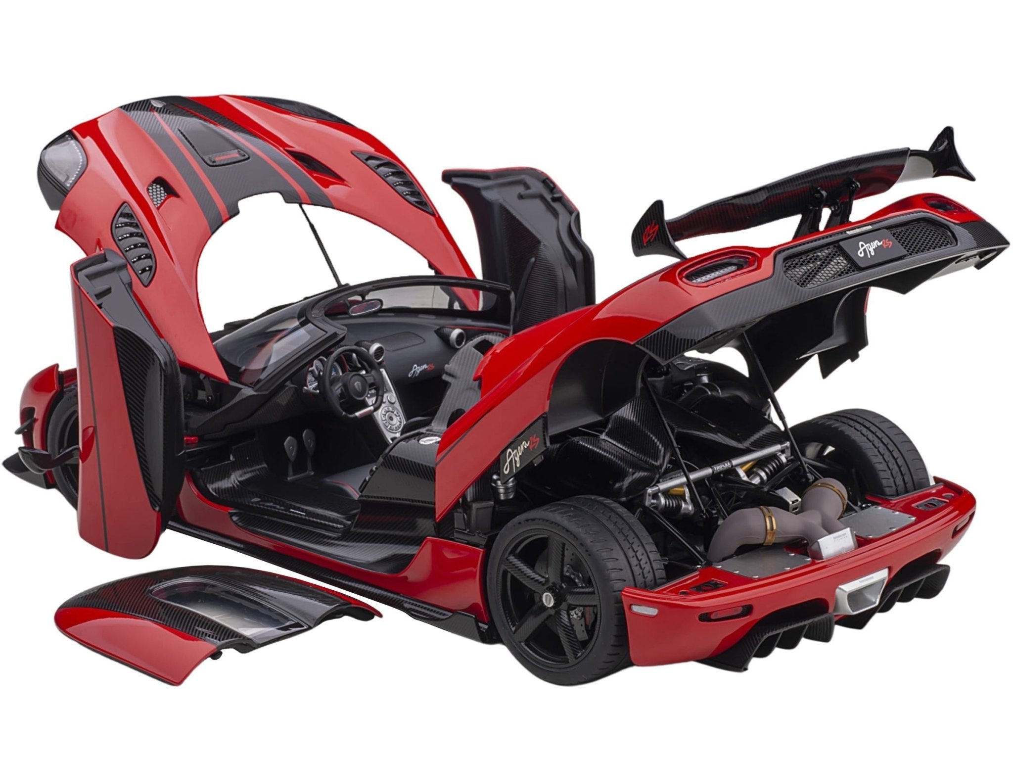 Koenigsegg Agera RS Chili Red with Black Accents 1/18 Model Car by Autoart - Rapid Vehicles