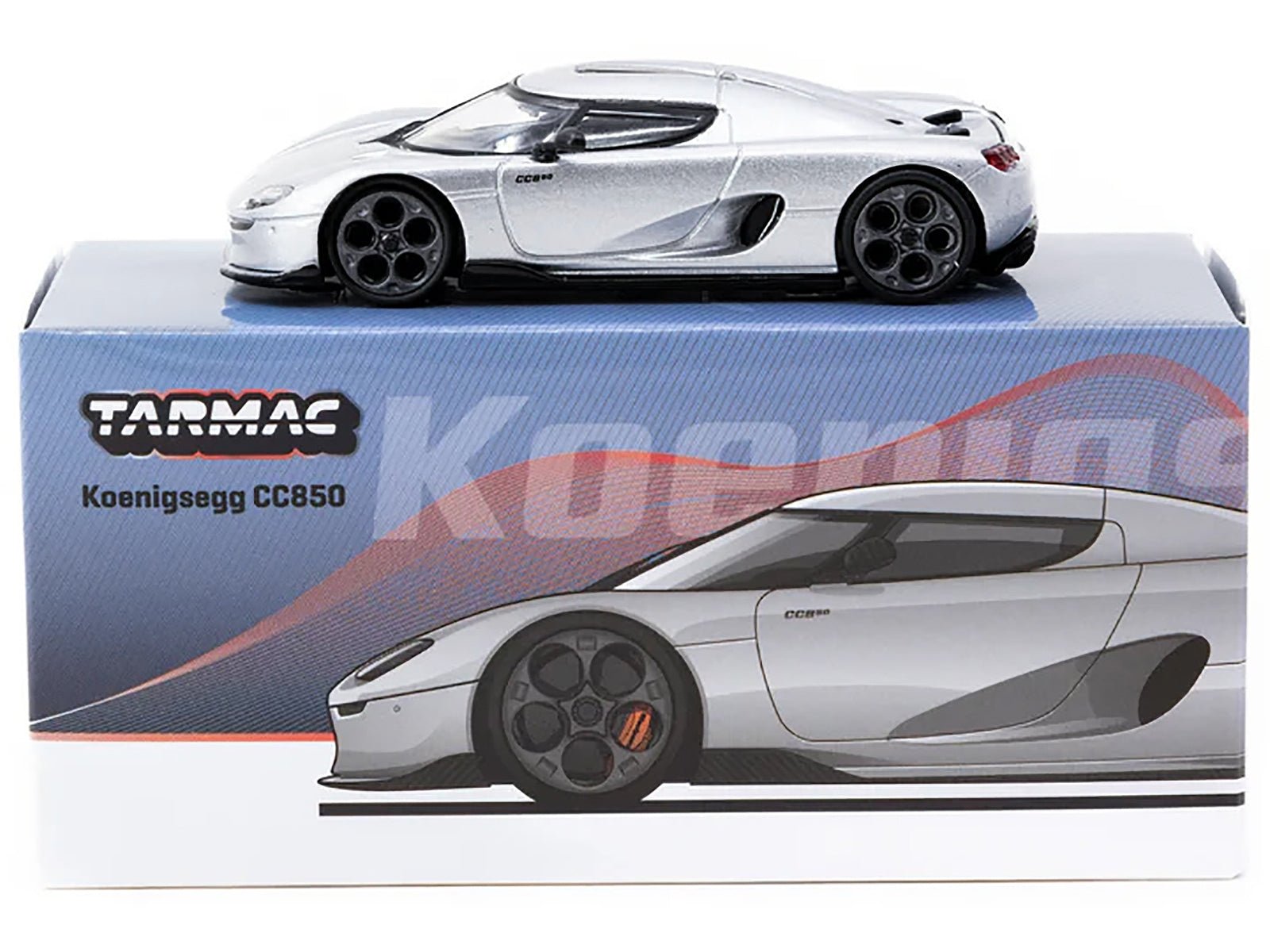 Koenigsegg CC850 Silver Metallic "Global64" Series 1/64 Diecast Model by Tarmac Works - Rapid Vehicles