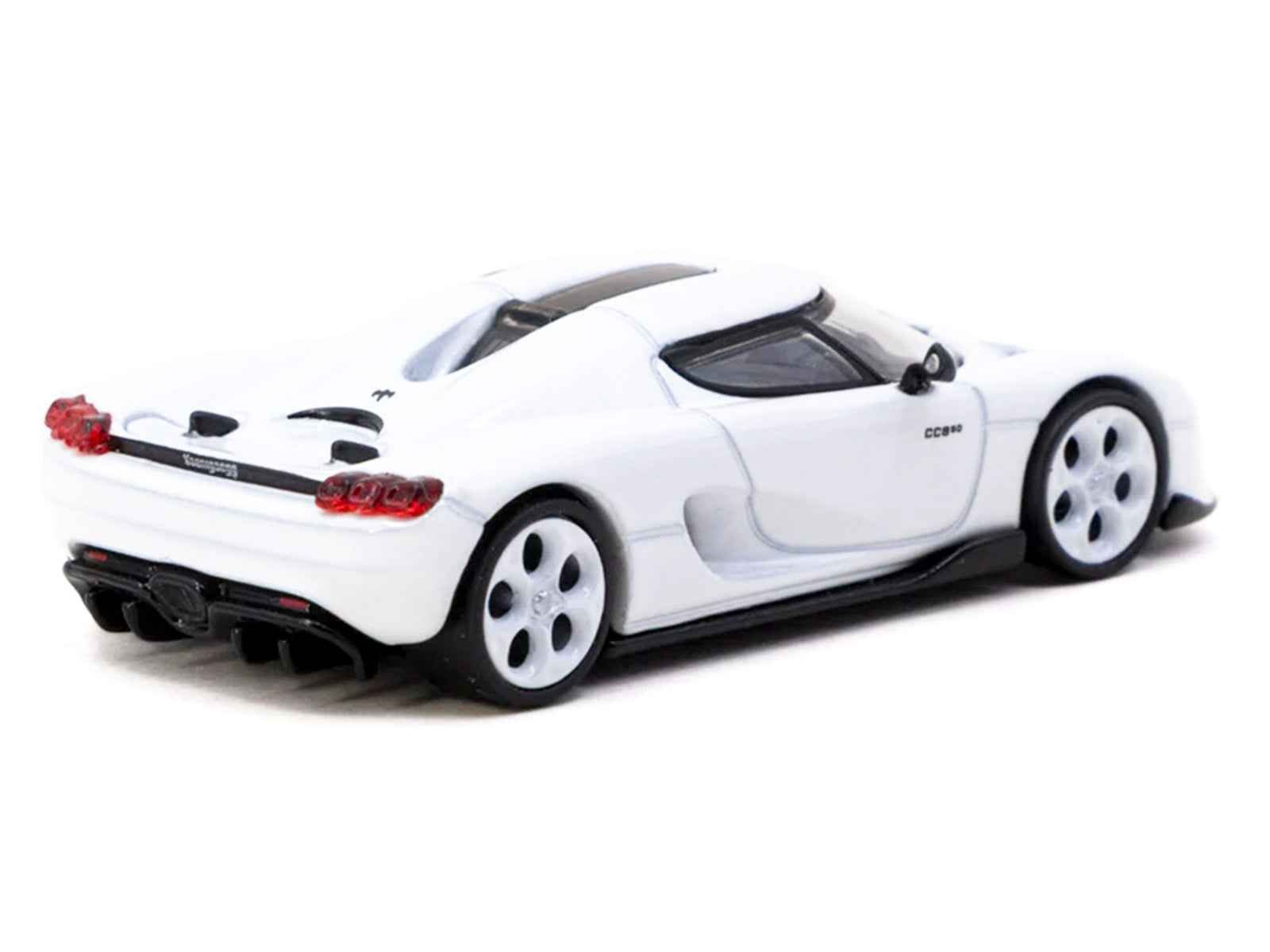 Koenigsegg CC850 White with Tarmac Cards "Global64" Series 1/64 Diecast Model by Tarmac Works - Rapid Vehicles