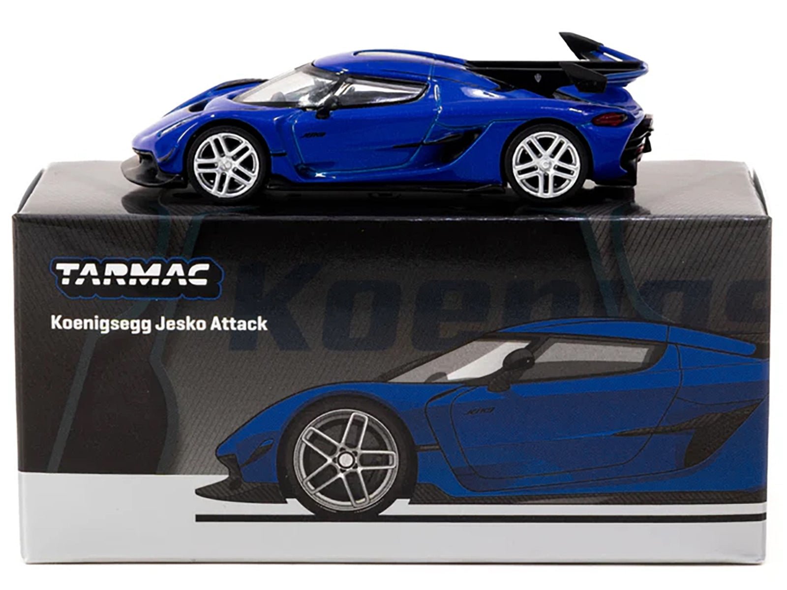 Koenigsegg Jesko Attack Blue Metallic "Global64" Series 1/64 Diecast Model by Tarmac Works - Rapid Vehicles