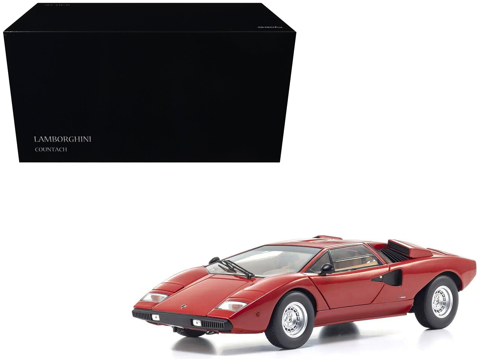 Lamborghini Countach LP 400 Red 1/18 Diecast Model Car by Kyosho free shipping USA - Rapid Vehicles
