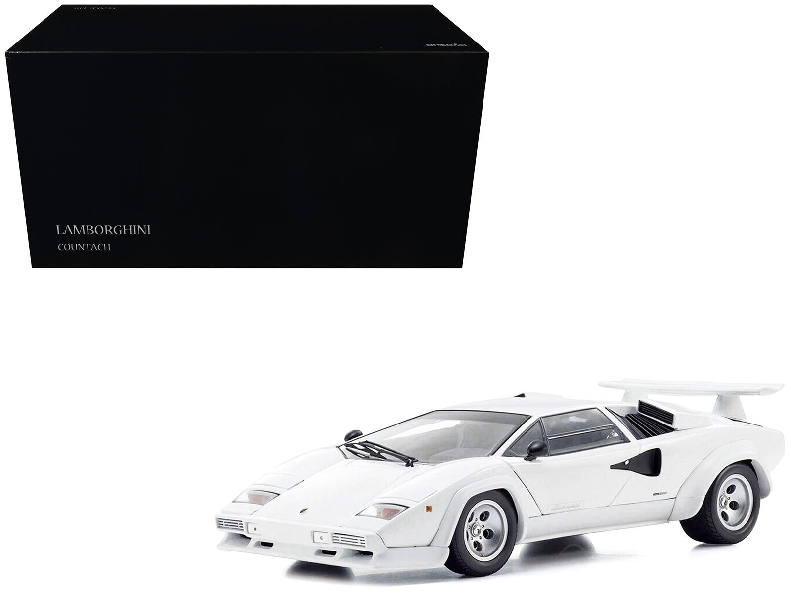 Lamborghini Countach LP 400S White 1/18 Diecast Model Car by Kyosho free shipping USA - Rapid Vehicles