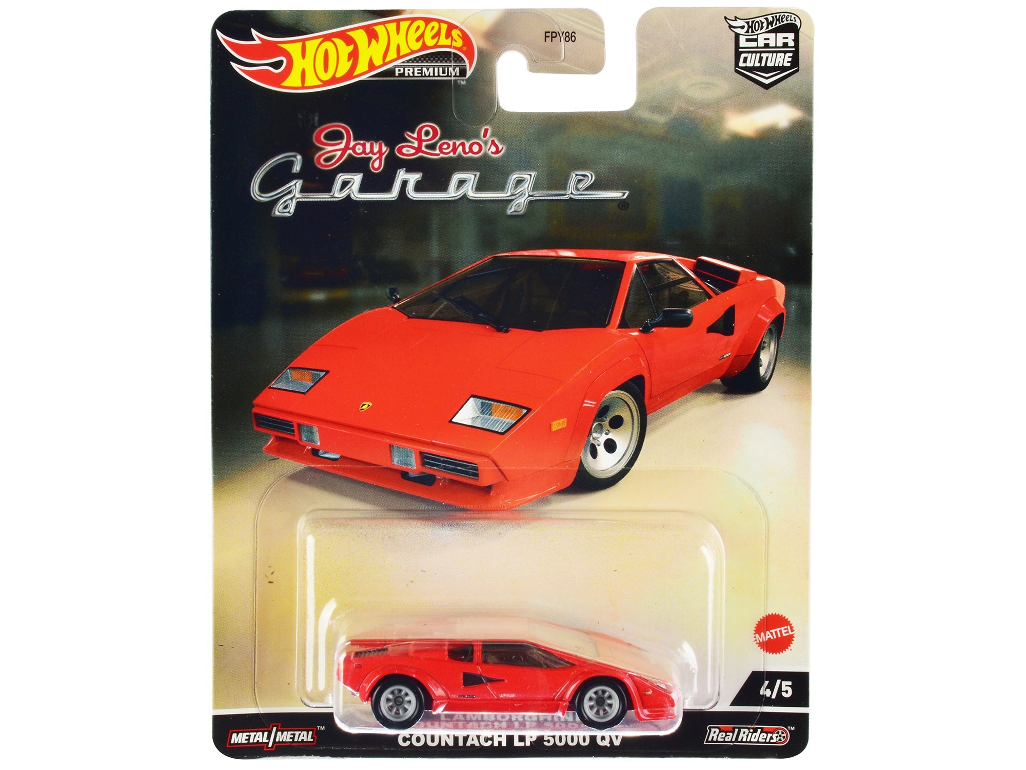 Lamborghini Countach LP 5000 QV Red "Jay Leno’s Garage" Diecast Model Car by Hot Wheels free shipping USA - Rapid Vehicles