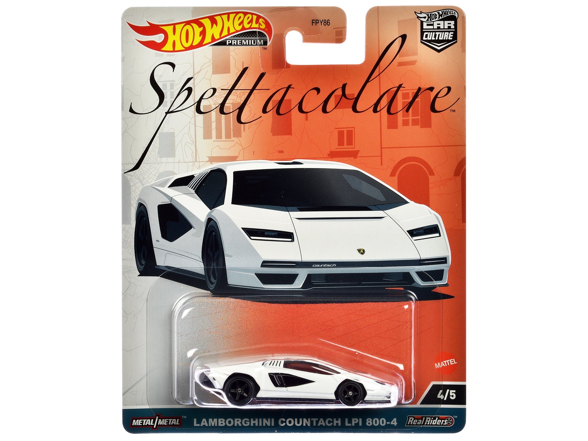 Lamborghini Countach LPI 800 - 4 White "Spettacolare" Series Diecast Model Car by Hot Wheels free shipping USA - Rapid Vehicles