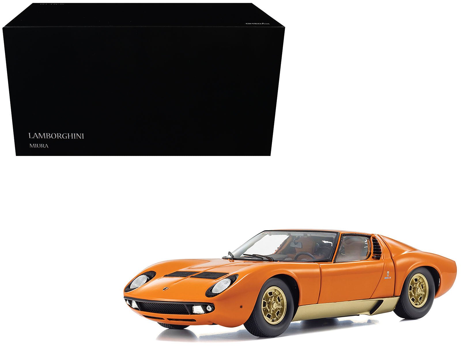 Lamborghini Miura P 400 Orange 1/18 Diecast Model Car by Kyosho free shipping USA - Rapid Vehicles