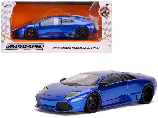 Lamborghini Murcielago LP640 Candy Blue "Hyper-Spec" 1/24 Diecast Model Car by Jada free shipping USA - Rapid Vehicles