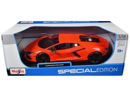 Lamborghini Revuelto Orange "Special Edition" Series 1/18 Diecast Model Car by Maisto free shipping USA - Rapid Vehicles