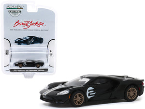 2017 Ford GT '66 Heritage Edition #2 Black with Silver Stripes First Legally Resold 2017 Ford GT Las Vegas 2019 (Lot #747) Barrett-Jackson "Hobby Exclusive" 1/64 Diecast Model Car by Greenlight - Premium  from Rapidvehicles - Just $22.99! Shop now at Rapidvehicles