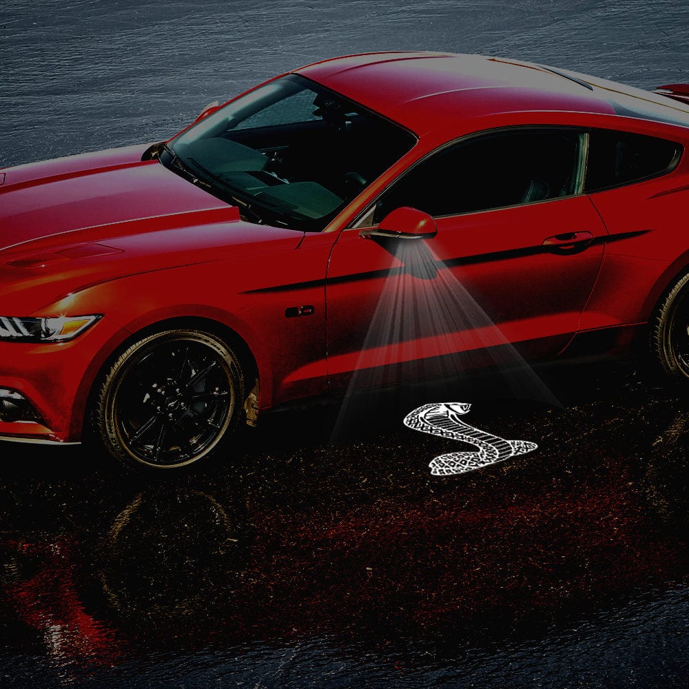 LED Side Mirror MACH1 Projector Puddle Lights Pair for Ford Mustang 2013-2026 - Rapid Vehicles