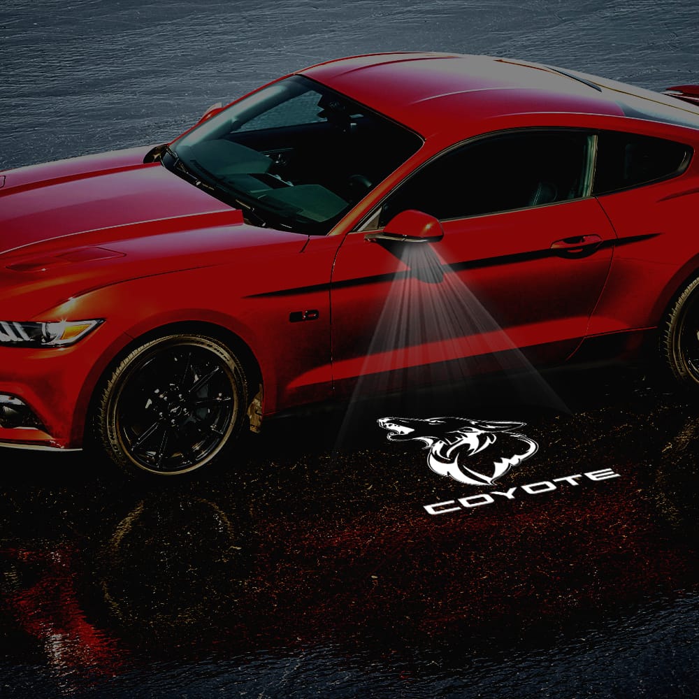 LED Side Mirror MACH1 Projector Puddle Lights Pair for Ford Mustang 2013-2026 - Rapid Vehicles