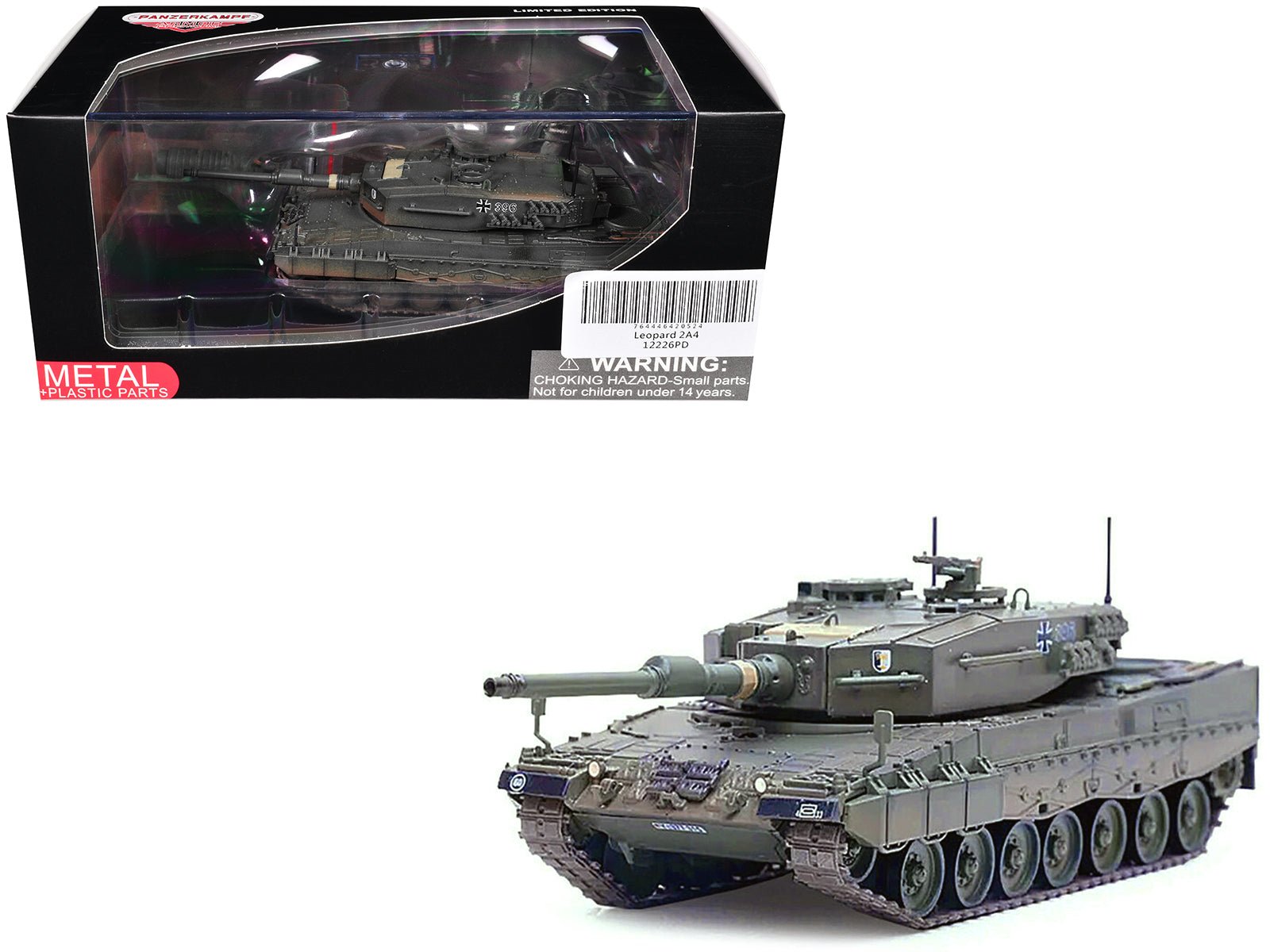 Leopard 2A4 Main Battle Tank with Snorkel "Green Camouflage" German Army "Armor Premium" Series 1/72 Diecast Model by Panzerkampf free shipping USA - Rapid Vehicles