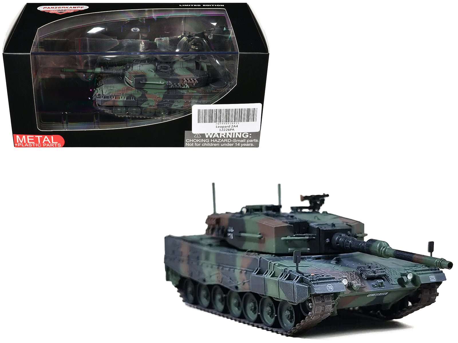 Leopard 2A4 Main Battle Tank with Snorkel "NATO Camouflage" German Army "Armor Premium" Series 1/72 Diecast Model by Panzerkampf free shipping USA - Rapid Vehicles